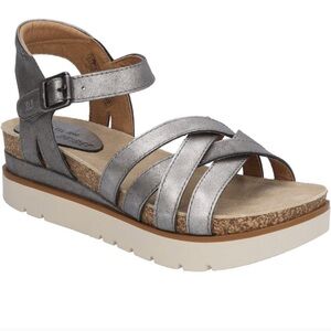 Joseph Siebel Clea 14 Metallic Silver Leather sandal 40